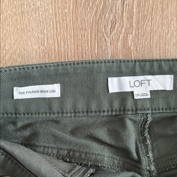 LOFT Palmer Wide Leg Pants in Twill - Picture 2 of 4